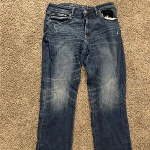 American Eagle Outfitters Dark Blue Straight Jeans (Men)